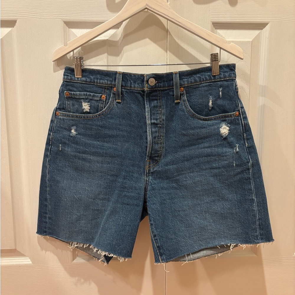 Levi's Distressed Blue Jean Shorts